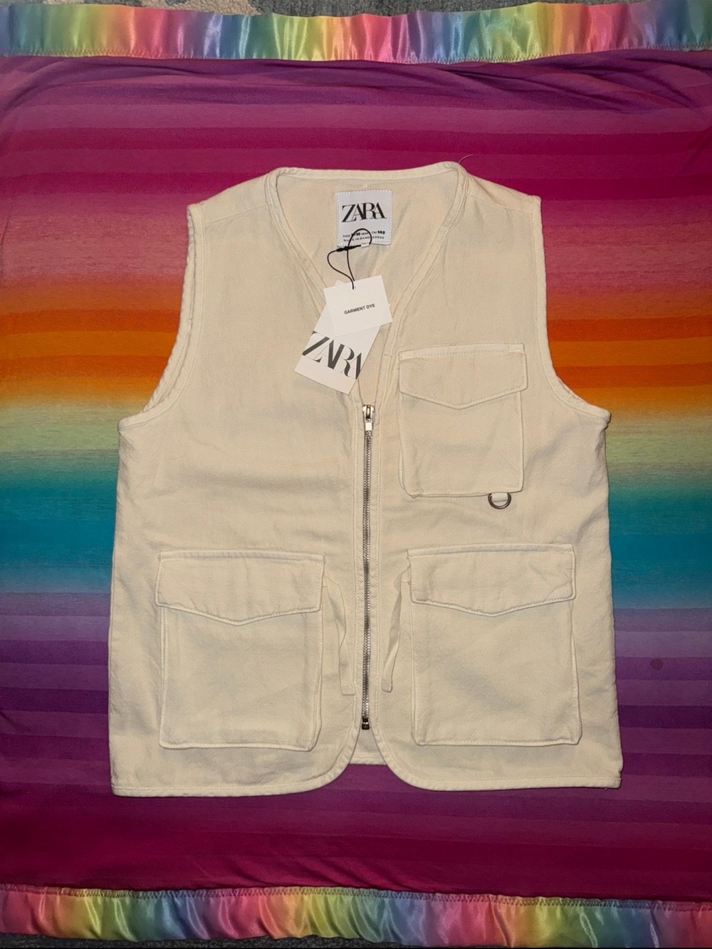 Zara Canvas Zip Pocket Vest (Kids 9-10) *New*